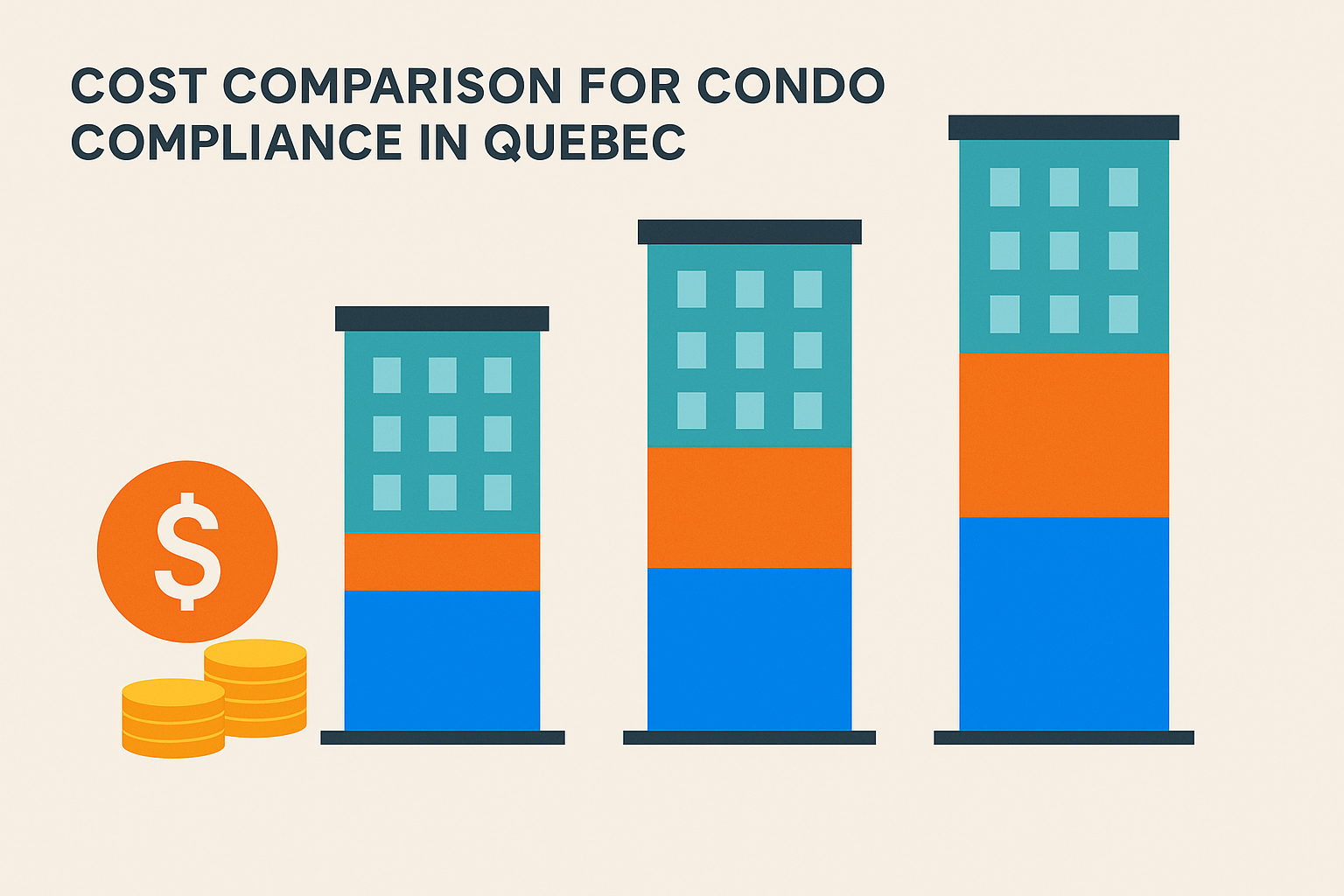 Tableau comparatif des couts de conformite Loi 16 par taille de copropriete