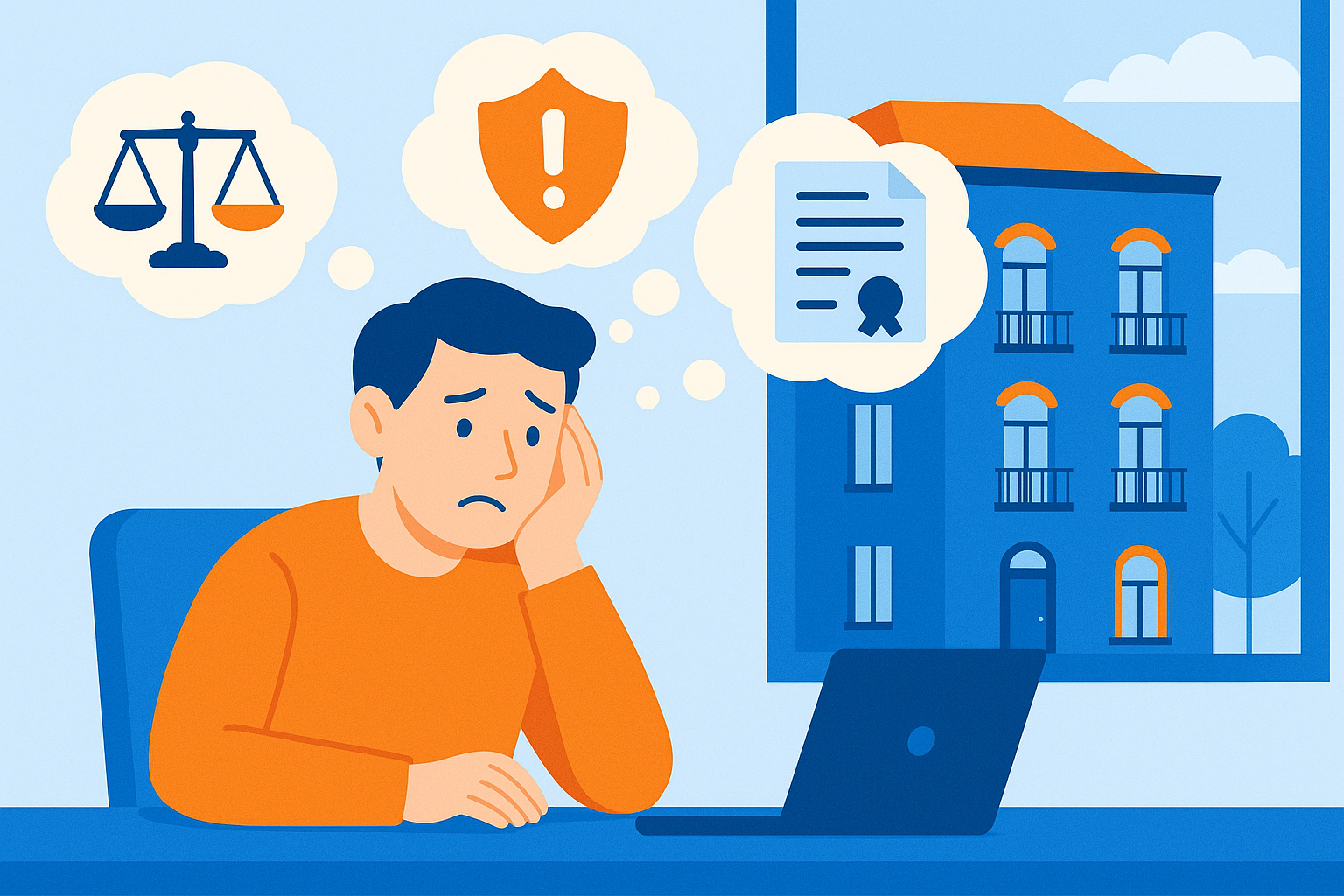 Administrateur benevole de copropriete preoccupe par sa responsabilite legale personnelle