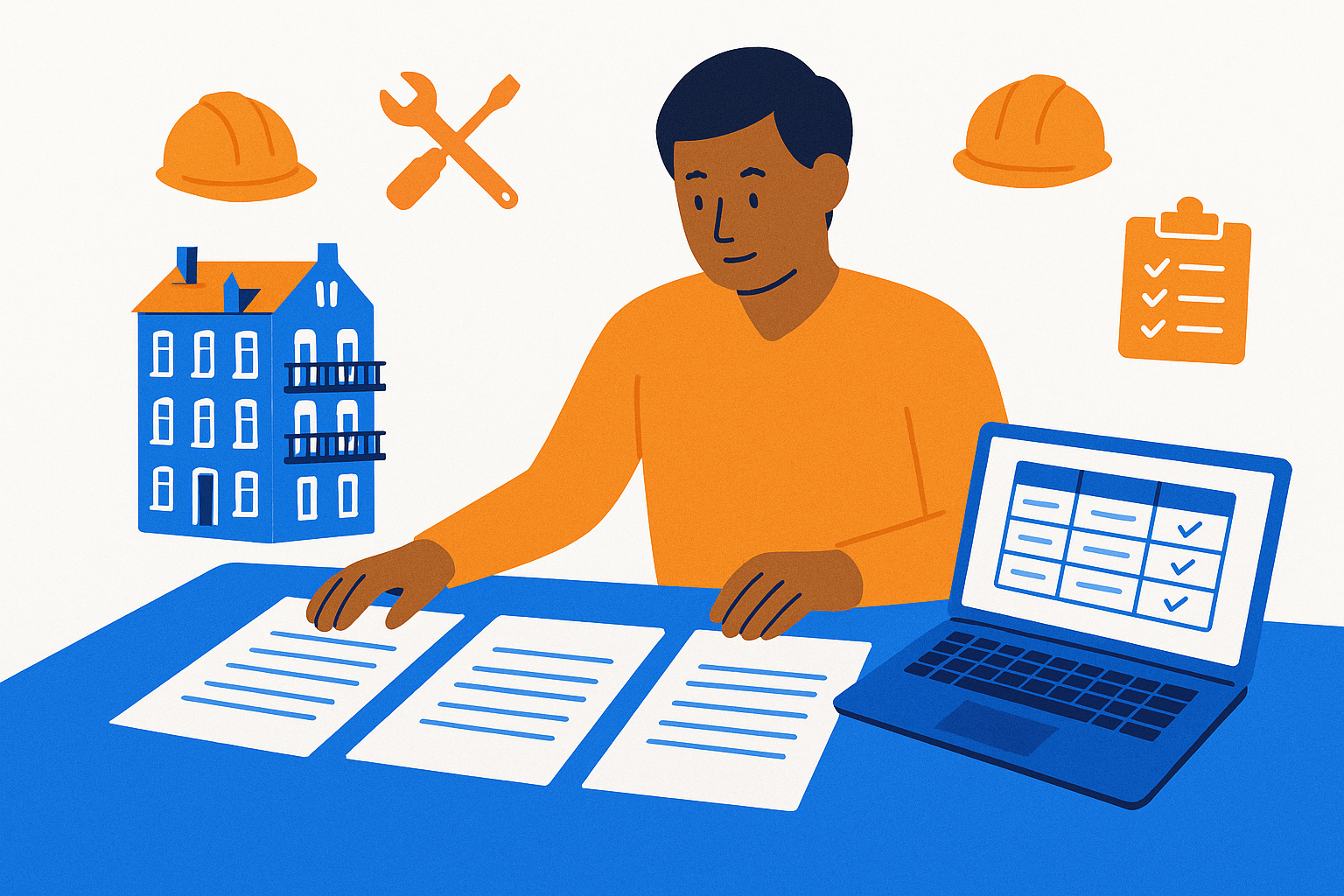 Administrateur benevole comparant des soumissions de travaux pour sa copropriete