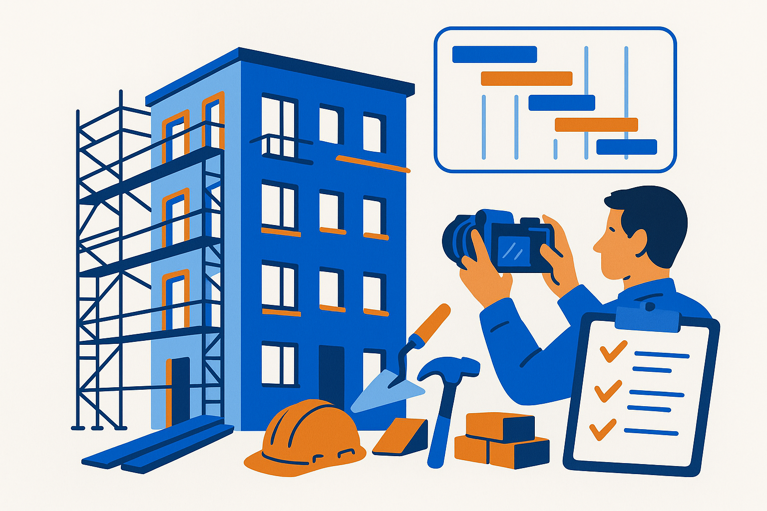 Suivi de chantier et gestion de projet pour travaux de copropriete