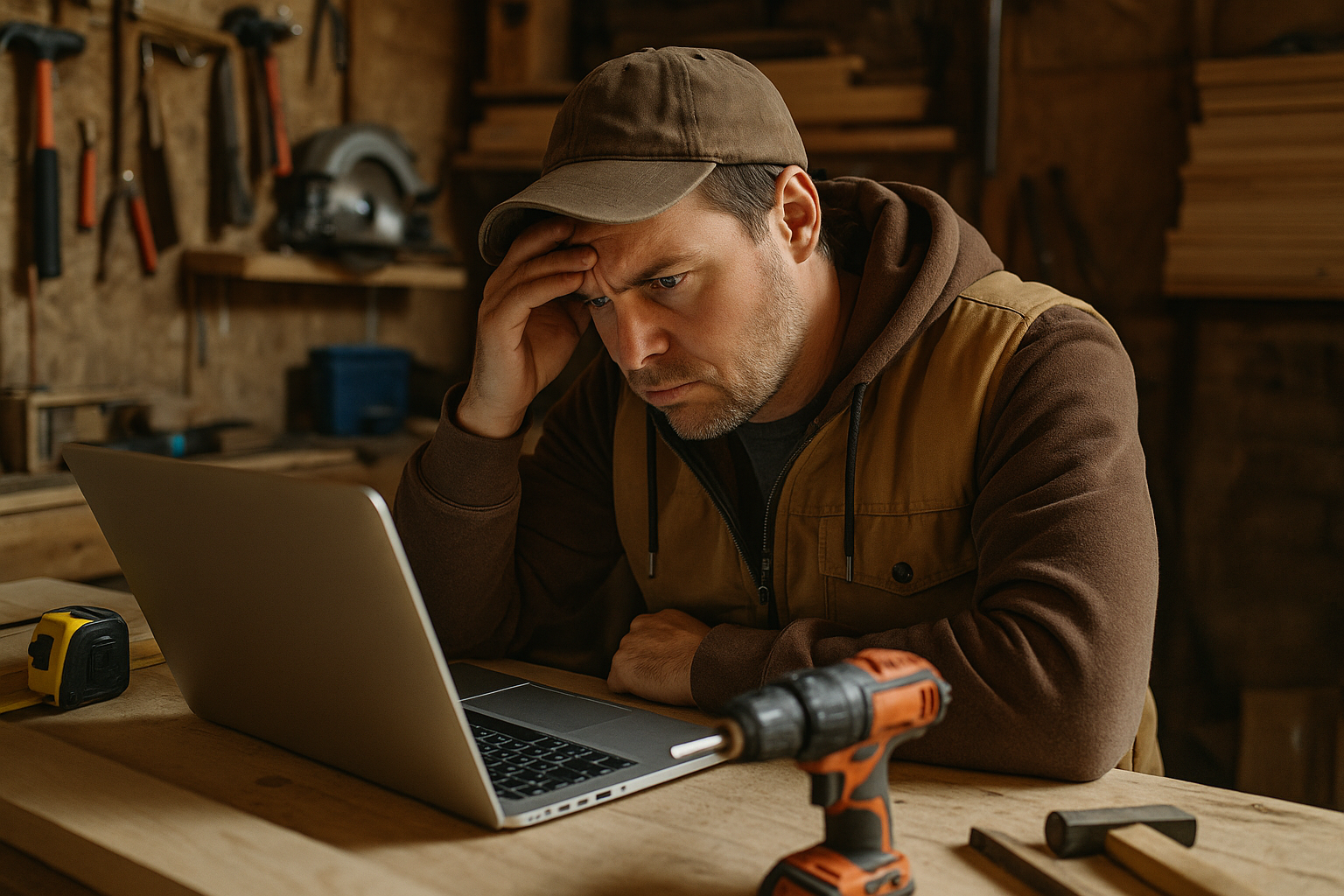 Entrepreneur en construction cherchant a ameliorer sa visibilite en ligne au Quebec