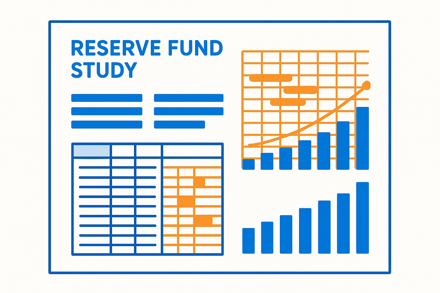 Document professionnel d'etude de fonds de prevoyance avec tableaux financiers, echeancier de travaux sur 25 ans et graphique de projection des couts